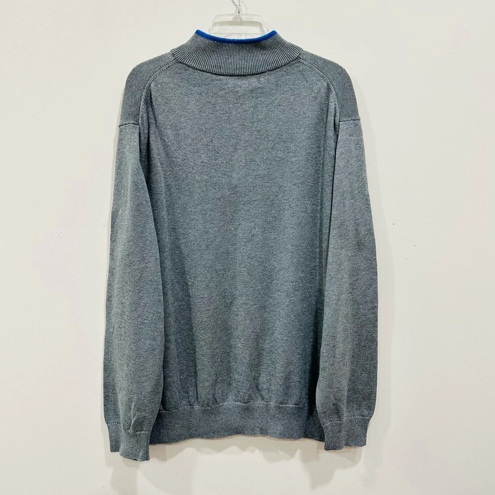 Vineyard Vines Sweater Mens 1/4 Zip Pullover Cotton‎ Gray Size XL